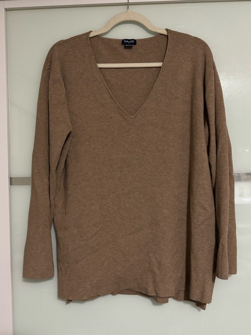 Light Brown V-neck Sweater